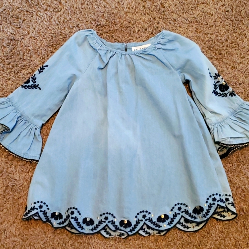 Denim tunic with trim details